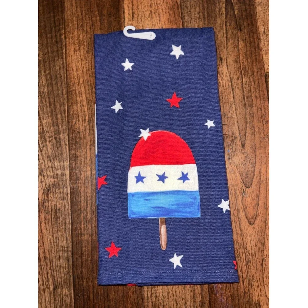 Kitchen Basics Red White Blue Popsicle Kitchen Towel